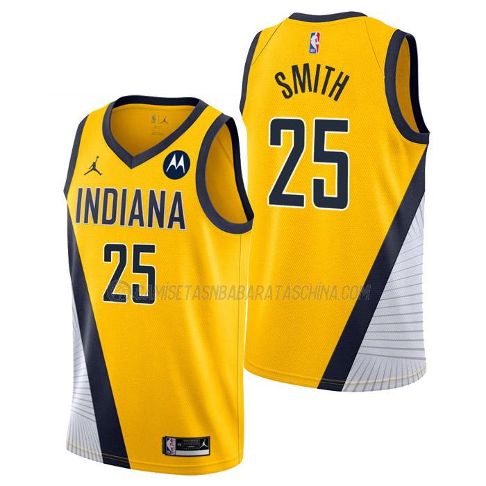 camiseta jalen smith indiana pacers de 25 hombre statement edition 2023 amarillo