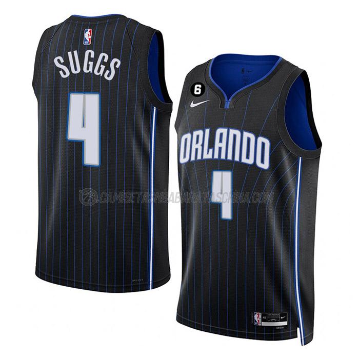 camiseta jalen suggs orlando magic de 4 hombre icon edition 2023 negro