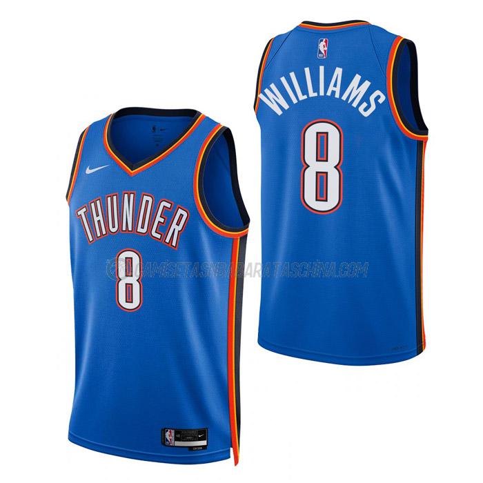 camiseta jalen williams oklahoma city thunder de 8 hombre icon edition 2023 azul