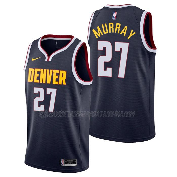 camiseta jamal murray denver nuggets de 27 hombre icon edition 2023 azul marino