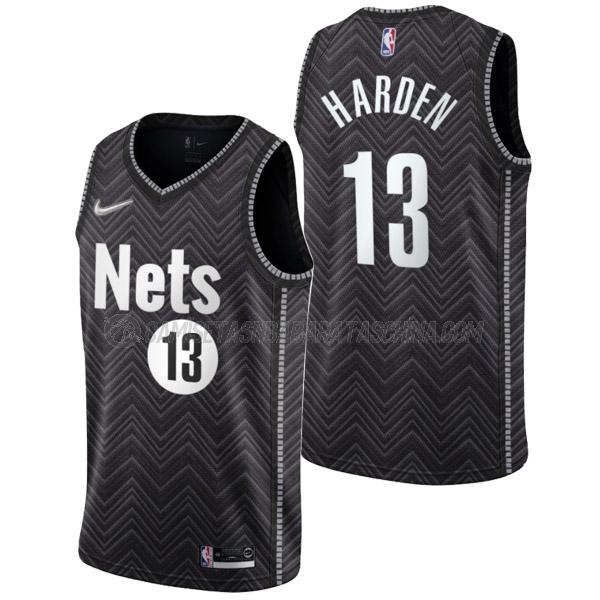 camiseta james harden brooklyn nets de 13 hombre earned edition 2022 negro