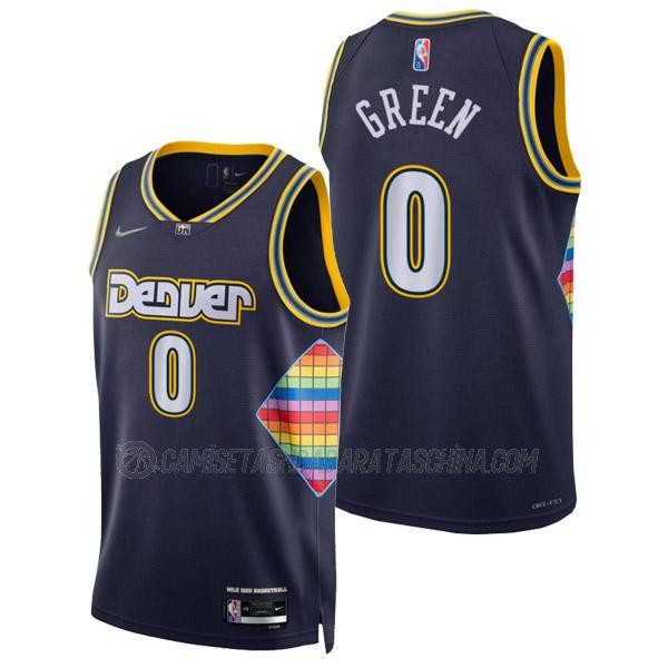 camiseta jamychal green denver nuggets de 0 hombre city edition 2022 azul marino