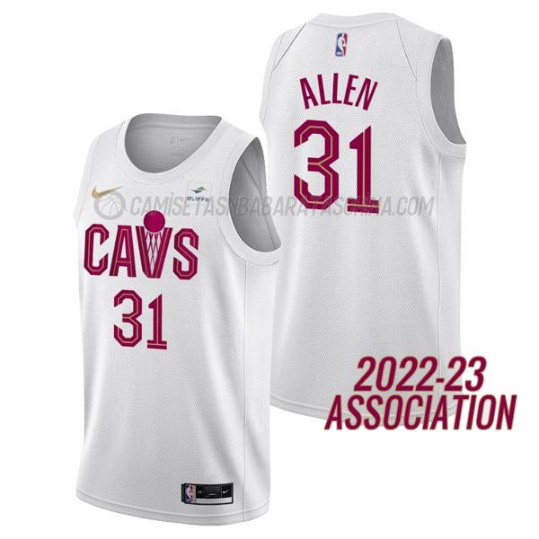 camiseta jarrett allen cleveland cavaliers de 31 hombre association edition 2023 blanco