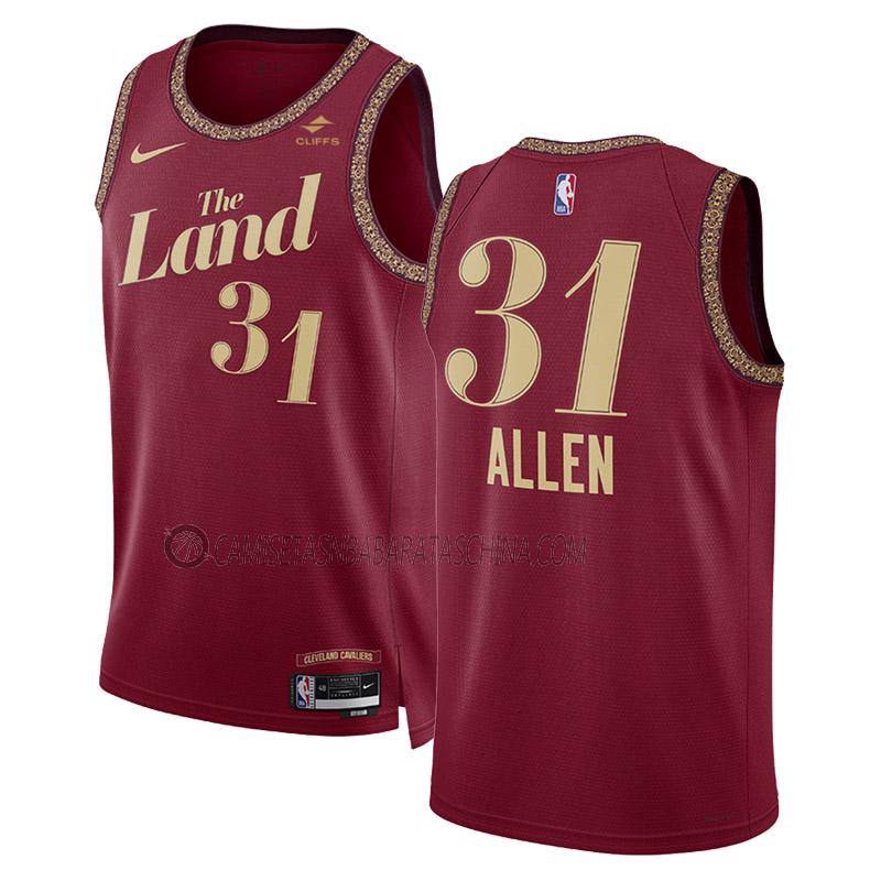 camiseta jarrett allen cleveland cavaliers de 31 hombre city edition 2023-24 negro