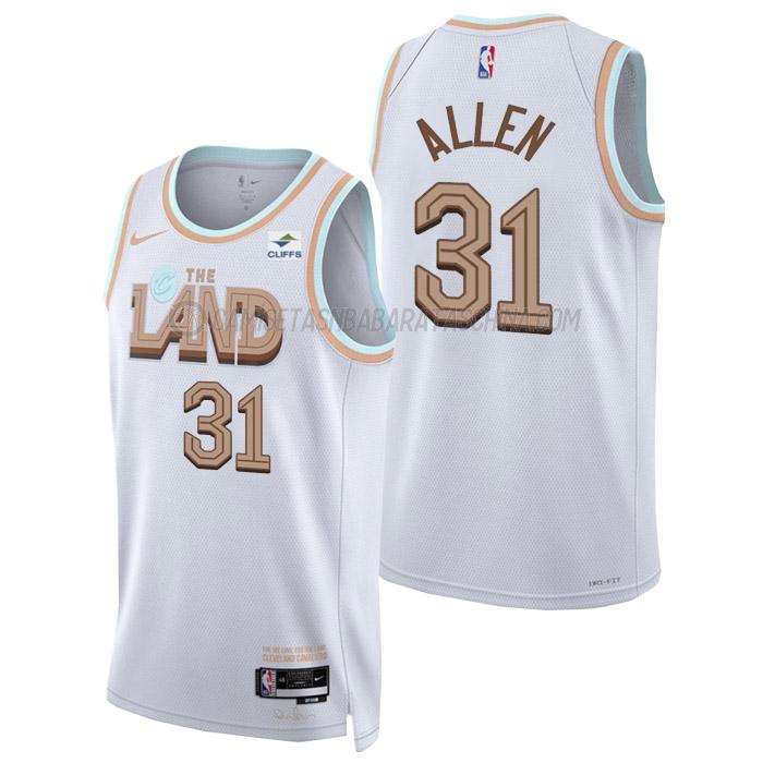 camiseta jarrett allen cleveland cavaliers de 31 hombre city edition 2023 blanco