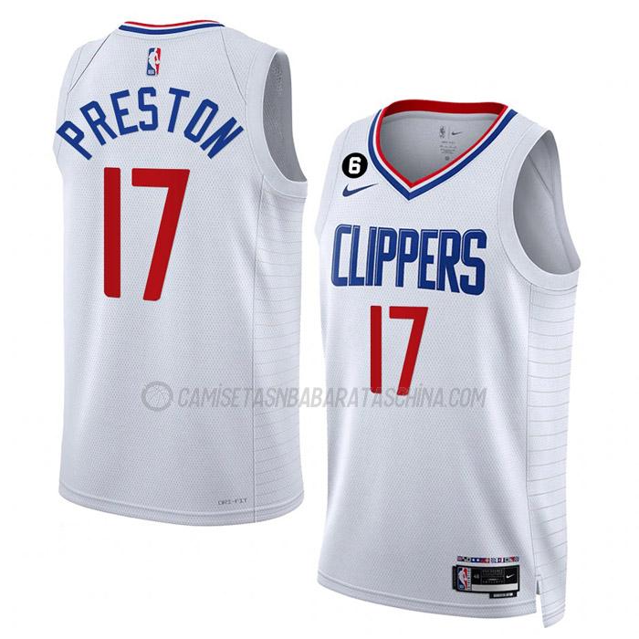 camiseta jason preston los angeles clippers de 17 hombre association edition 2023 blanco