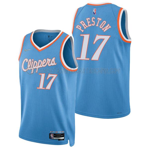 camiseta jason preston los angeles clippers de 17 hombre city edition 2022 azul