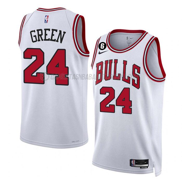 camiseta javonte green chicago bulls de 24 hombre association edition 2023 blanco