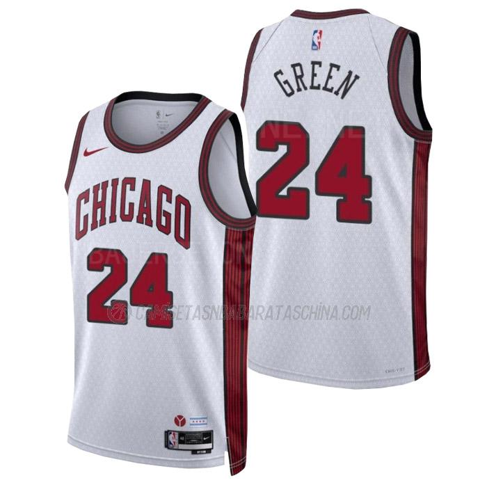 camiseta javonte green chicago bulls de 24 hombre city edition 2023 blanco