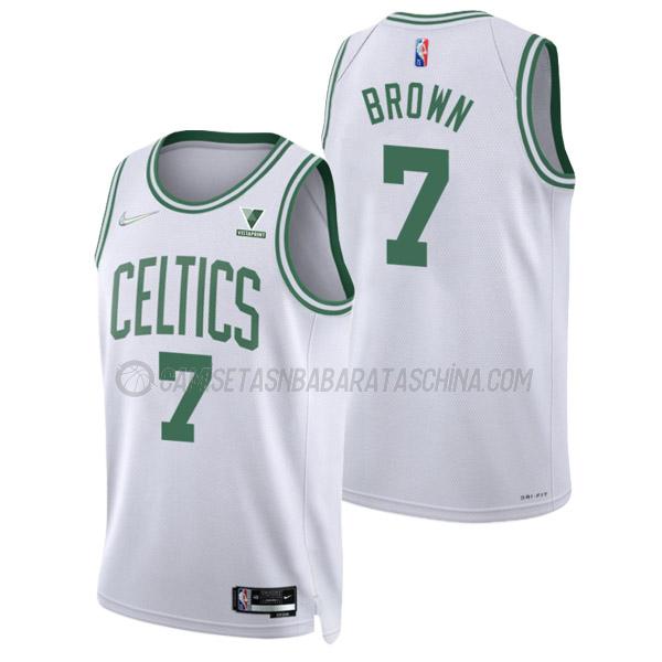 camiseta jaylen brown boston celtics de 7 hombre association edition 2022 blanco