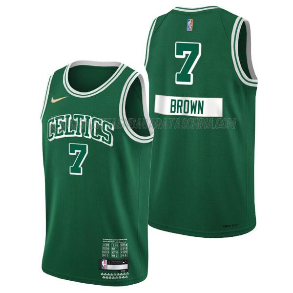 camiseta jaylen brown boston celtics de 7 hombre city edition 2022 verde