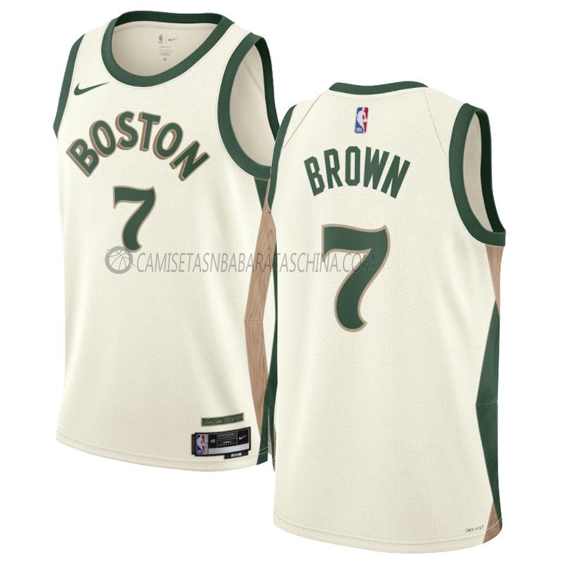 camiseta jaylen brown boston celtics de 7 hombre city edition 2023-24 amarillo