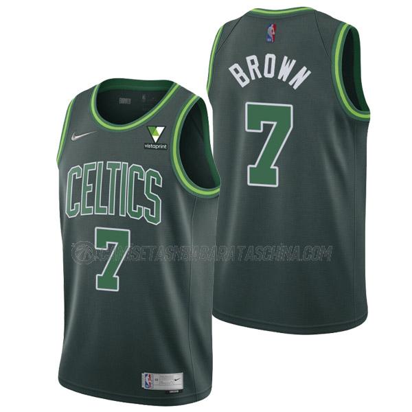 camiseta jaylen brown boston celtics de 7 hombre earned edition 2021 verde