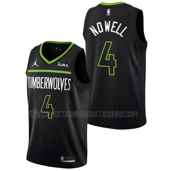 camiseta jaylen nowell minnesota timberwolves de 4 hombre statement edition 2023 negro