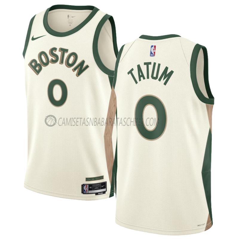 camiseta jayson tatum boston celtics de 0 hombre city edition 2023-24 amarillo