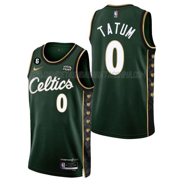 camiseta jayson tatum boston celtics de 0 hombre city edition 2023 verde