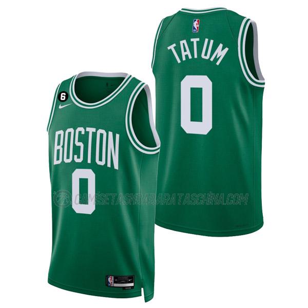 camiseta jayson tatum boston celtics de 0 hombre icon edition 2023 verde