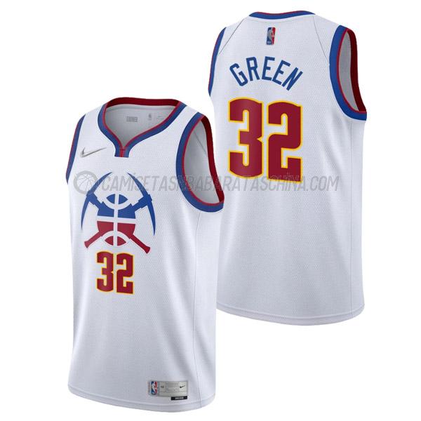 camiseta jeff green denver nuggets de 32 hombre earned edition 2021 blanco