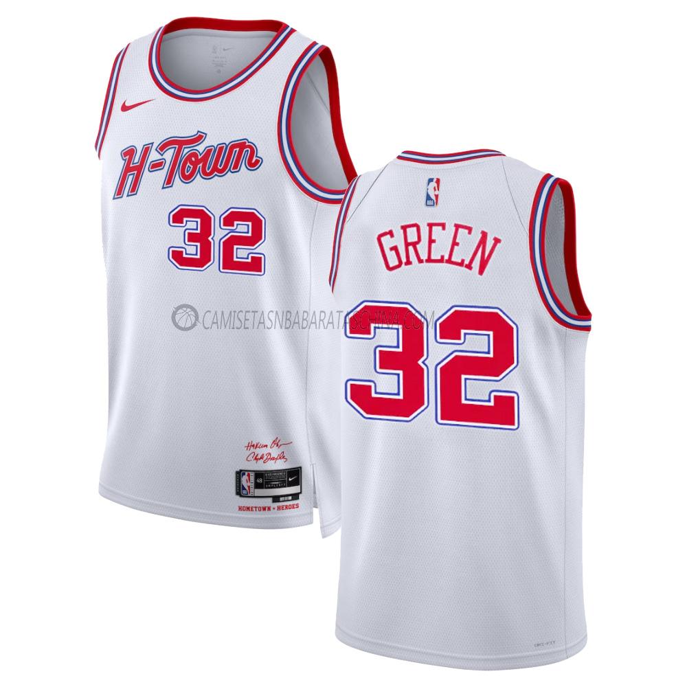 camiseta jeff green houston rockets de 32 hombre city edition 2023-24 bianco