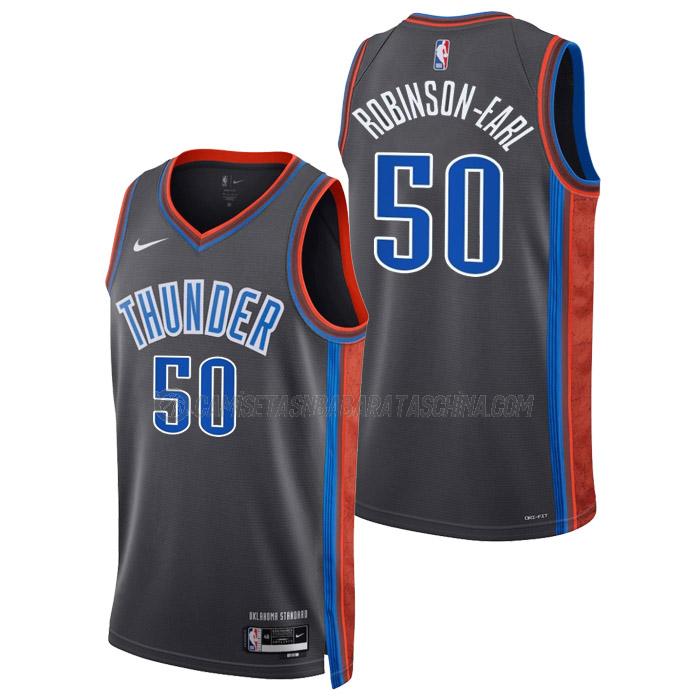 camiseta jeremiah robinson-earl oklahoma city thunder de 50 hombre city edition 2023 gris