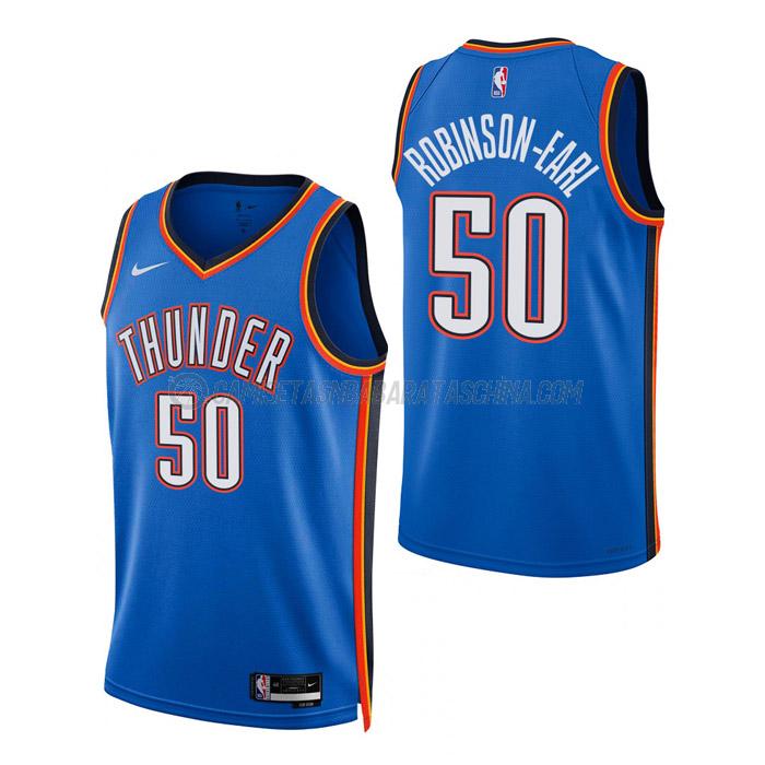 camiseta jeremiah robinson-earl oklahoma city thunder de 50 hombre icon edition 2023 azul