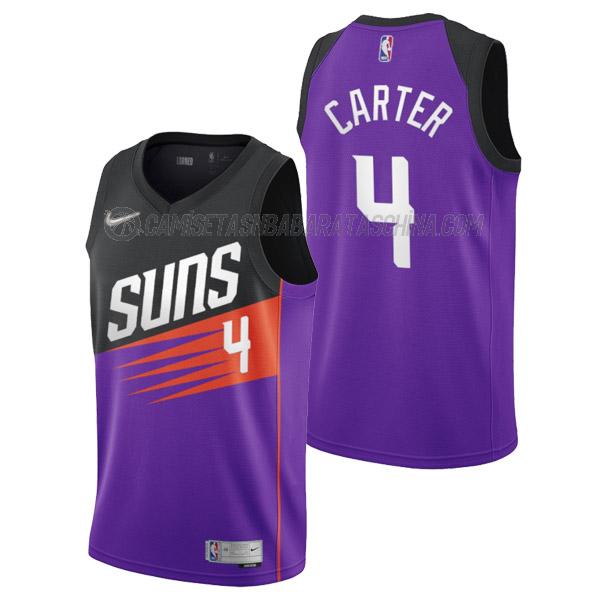 camiseta jevon carter phoenix suns de 4 hombre earned edition 2022 púrpura