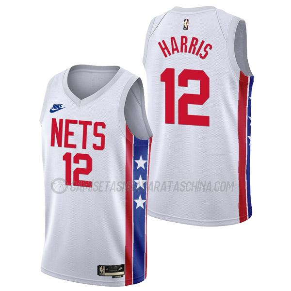 camiseta joe harris brooklyn nets de 12 hombre classic edition 2023 blanco