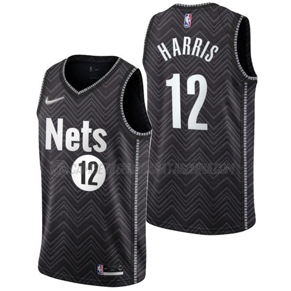 camiseta joe harris brooklyn nets de 12 hombre earned edition 2022 negro