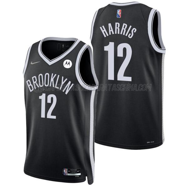 camiseta joe harris brooklyn nets de 12 hombre icon edition 2022 negro