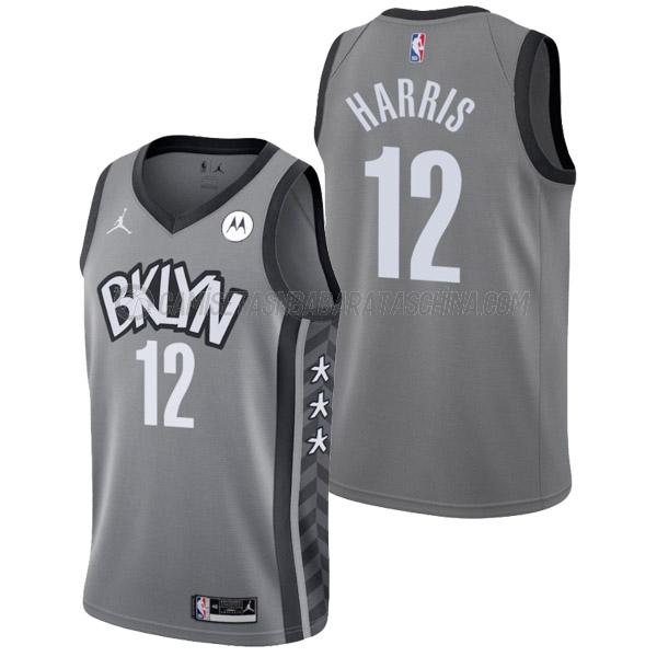 camiseta joe harris brooklyn nets de 12 hombre statement edition 2022 gris