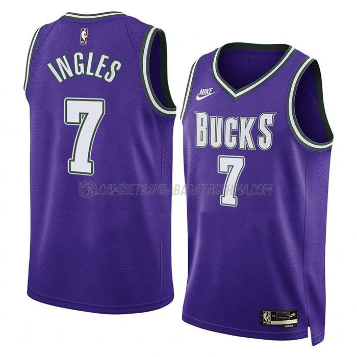 camiseta joe ingles milwaukee bucks de 7 hombre classic edition 2023 púrpura