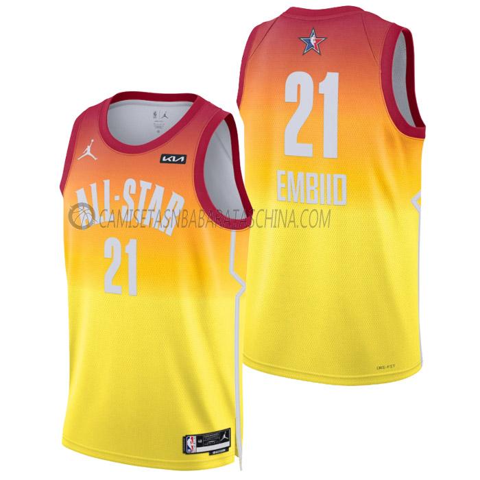 camiseta joel embiid nba all-star de 21 hombre 2023 naranja