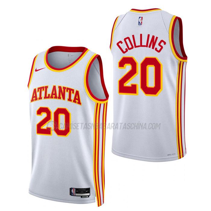 camiseta john collins atlanta hawks de 20 hombre association edition 2023 blanco