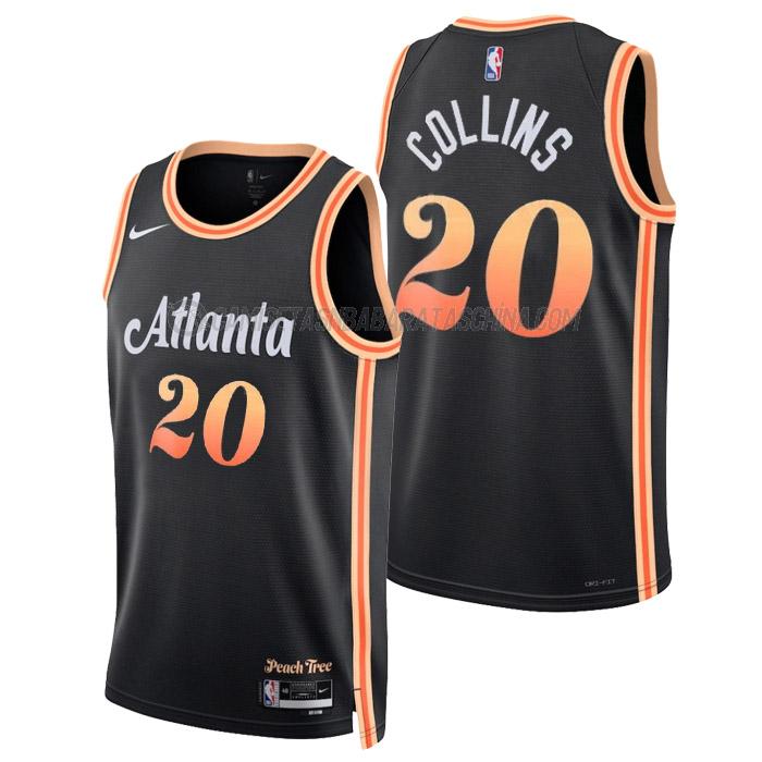 camiseta john collins atlanta hawks de 20 hombre city edition 2023 negro