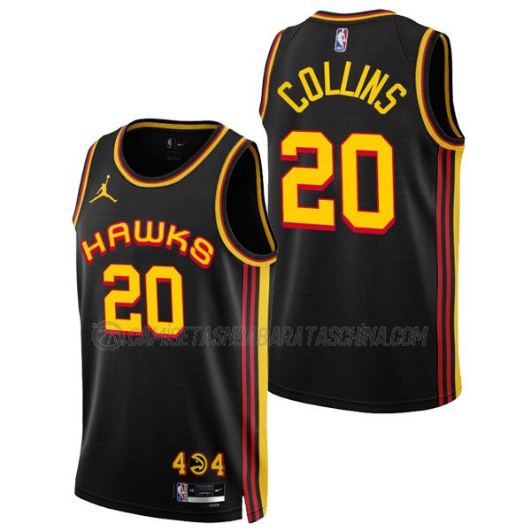 camiseta john collins atlanta hawks de 20 hombre statement edition 2023 negro