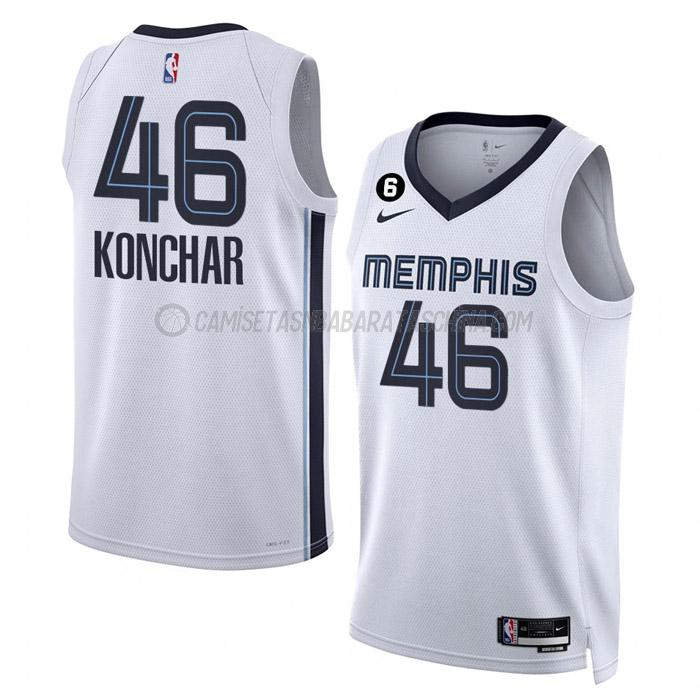 camiseta john konchar memphis grizzlies de 46 hombre association edition 2023 blanco