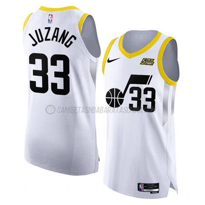 camiseta johnny juzang utah jazz de 33 hombre association edition 2023 blanco