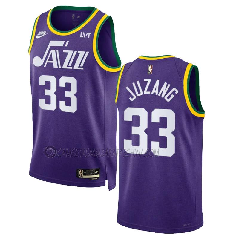 camiseta johnny juzang utah jazz de 33 hombre classic edition 2023-24 púrpura