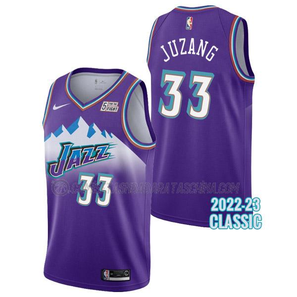 camiseta johnny juzang utah jazz de 33 hombre classic edition 2023 púrpura