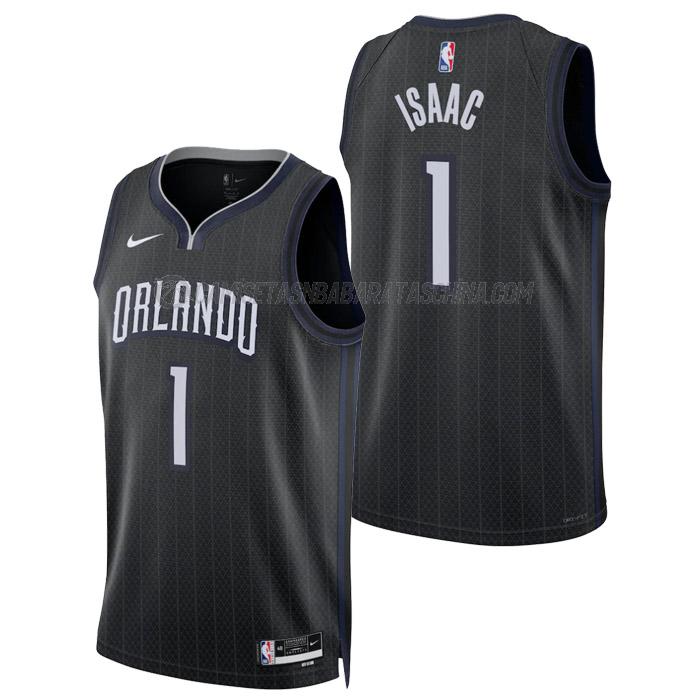 camiseta jonathan isaac orlando magic de 1 hombre city edition 2023 negro