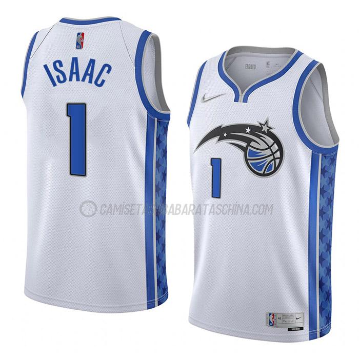 camiseta jonathan isaac orlando magic de 1 hombre earned edition 2023 blanco