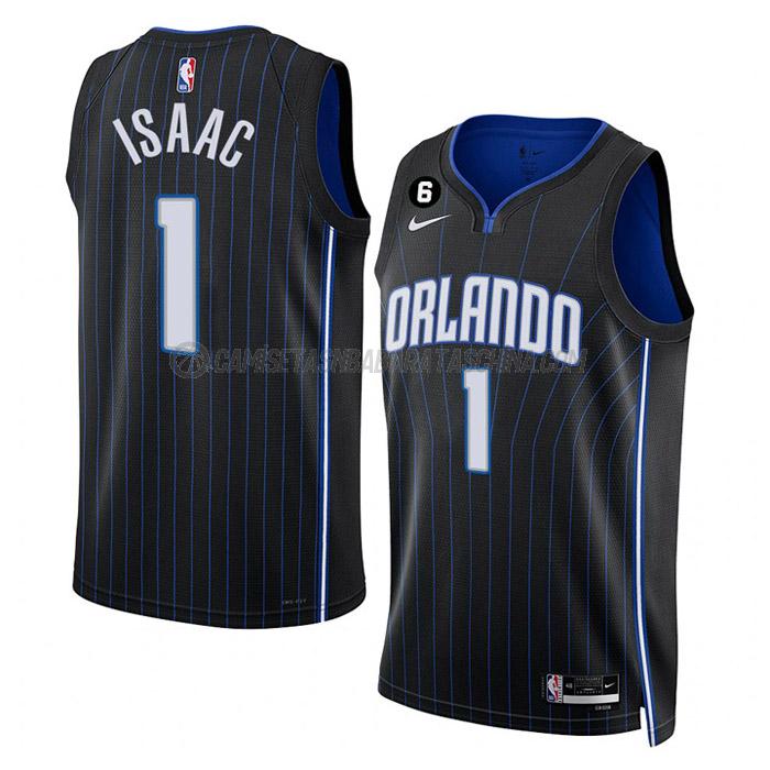 camiseta jonathan isaac orlando magic de 1 hombre icon edition 2023 negro