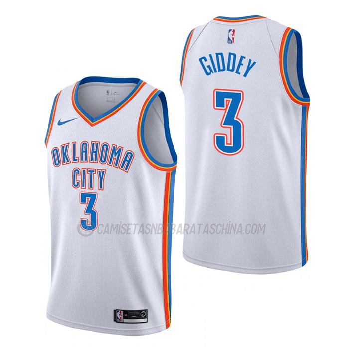 camiseta josh giddey oklahoma city thunder de 3 hombre association edition 2023 blanco