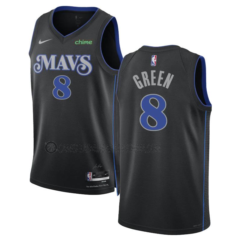 camiseta josh green dallas mavericks de 8 hombre city edition 2023-24 negro