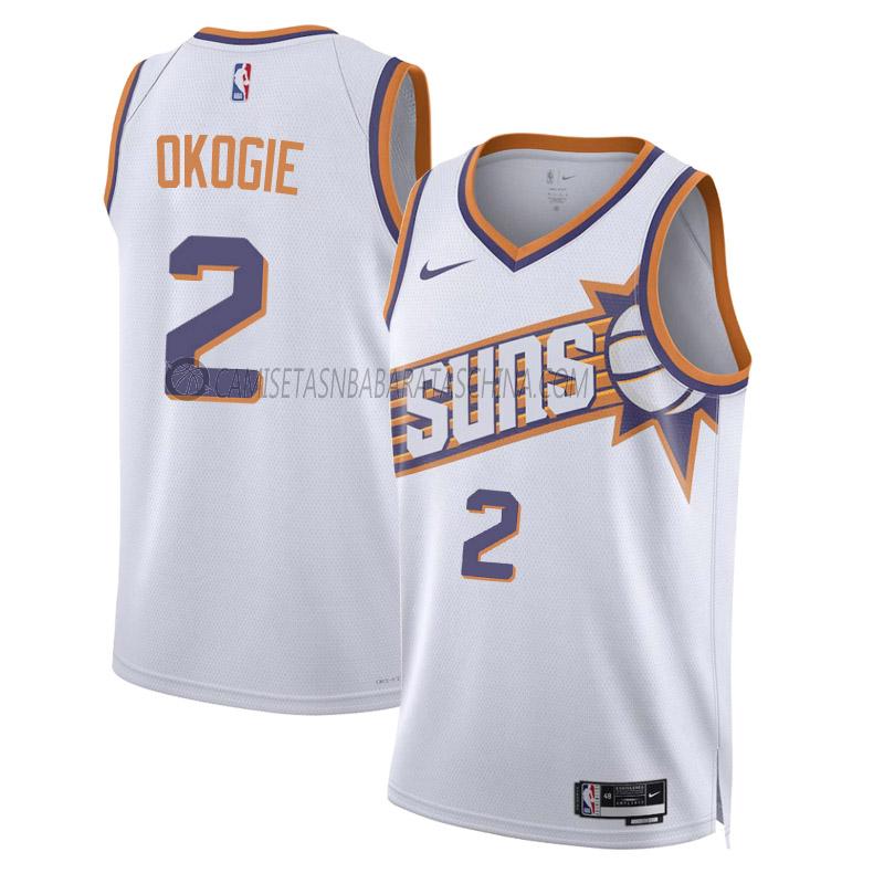 camiseta josh okogie phoenix suns de 2 hombre association edition 2023-24 blanco