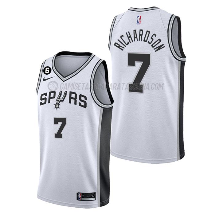 camiseta josh richardson san antonio spurs de 7 hombre association edition 2023 blanco