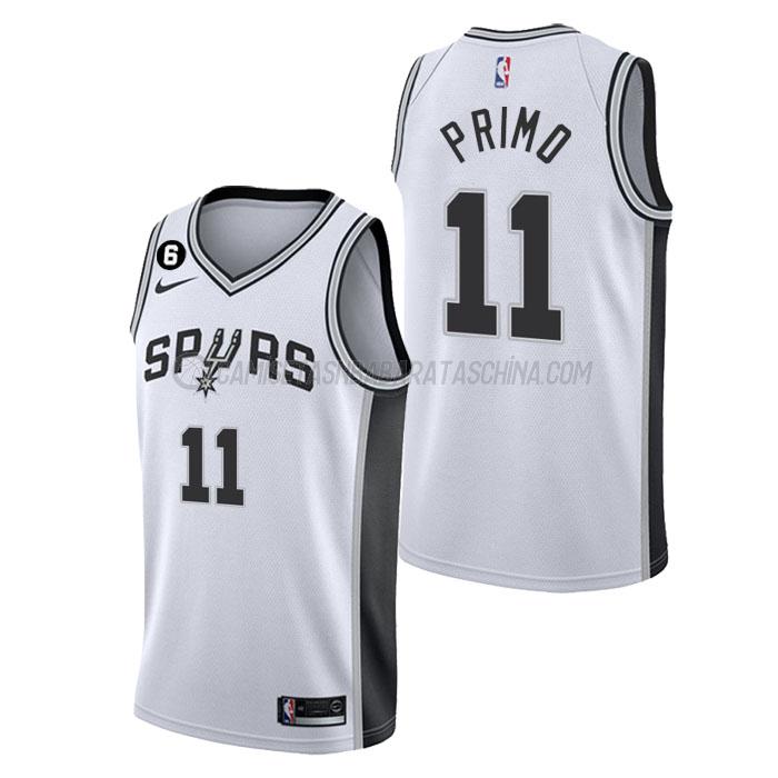 camiseta joshua primo san antonio spurs de 11 hombre association edition 2023 blanco