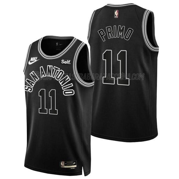 camiseta joshua primo san antonio spurs de 11 hombre classic edition 2023 negro