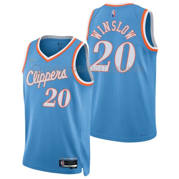 camiseta justise winslow los angeles clippers de 20 hombre city edition 2022 azul