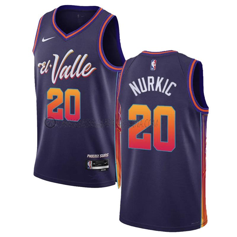 camiseta jusuf nurkic phoenix suns de 20 hombre city edition 2023-24 p煤rpura